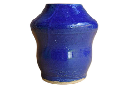 Ceramic Blue Pencil Cup with Unique Shape