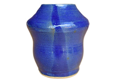 Ceramic Blue Pencil Cup with Unique Shape