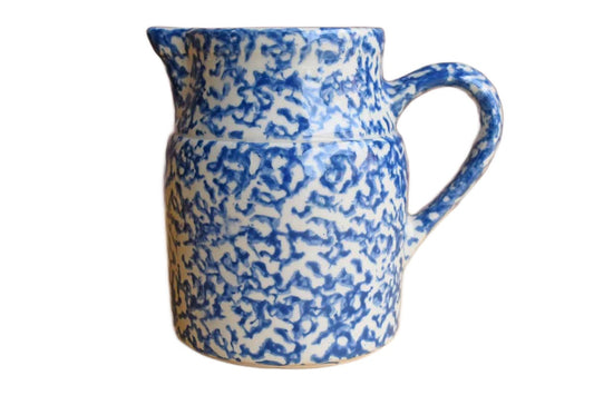 Friendship Pottery (Ohio, USA) Small Blue Spongeware Pitcher