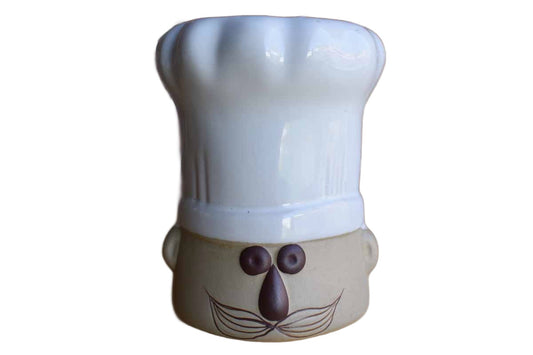 Ceramic "Chef with Cap" Kitchen Tools Holder