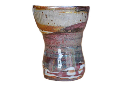 Beautiful Handmade Pencil Cup with Distinctive Glaze Patterns