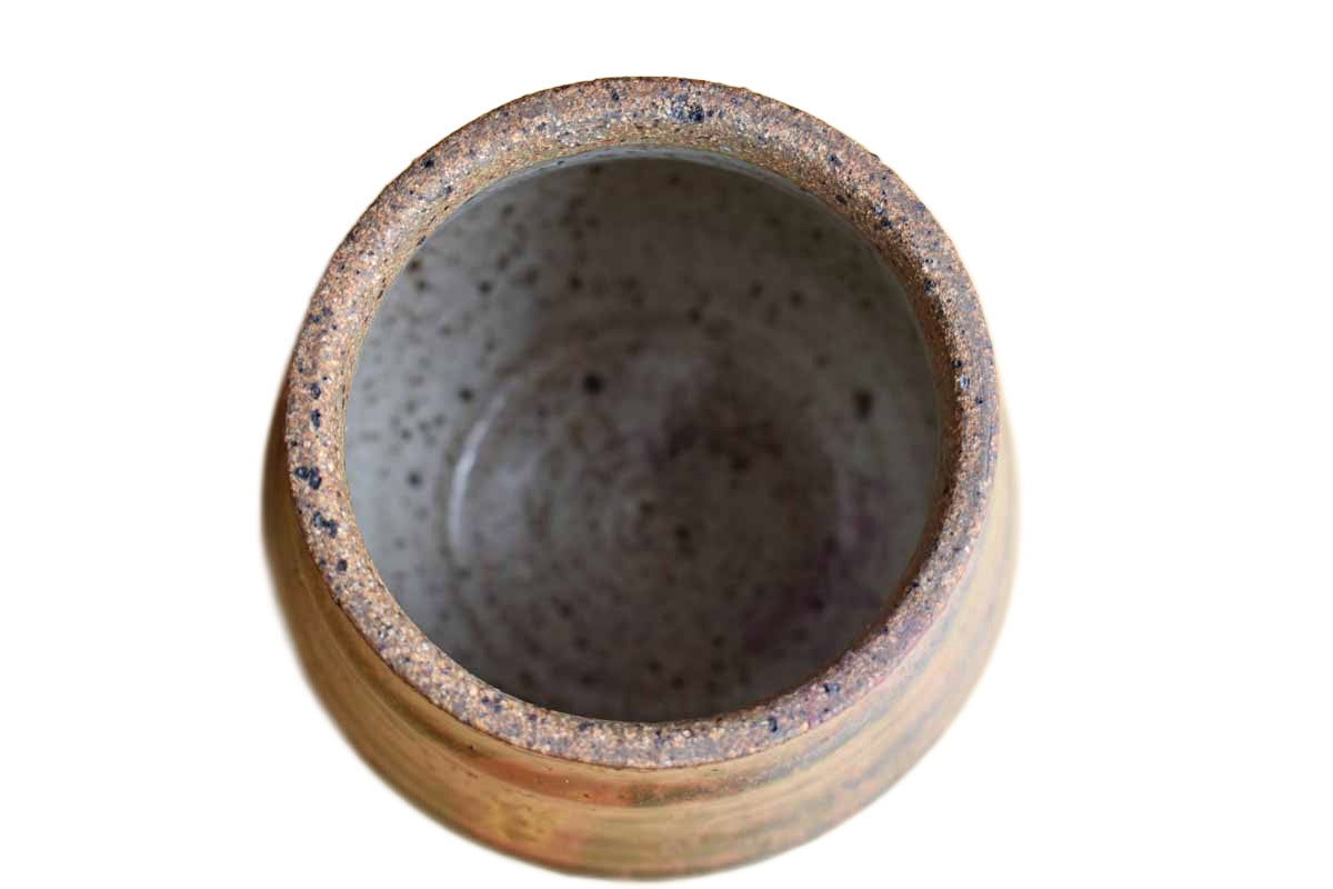 Stoneware Cup with Brown and Black Glazes