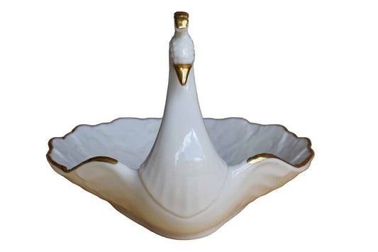 Lenox (USA) Bone China Peacock Dish with 24-K Gold Trim
