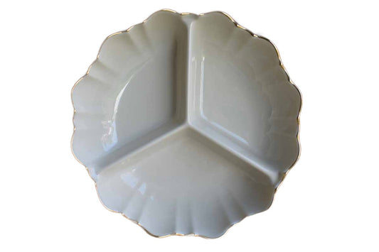 Lenox (USA) Divided Serving Bowl with Gold Rim