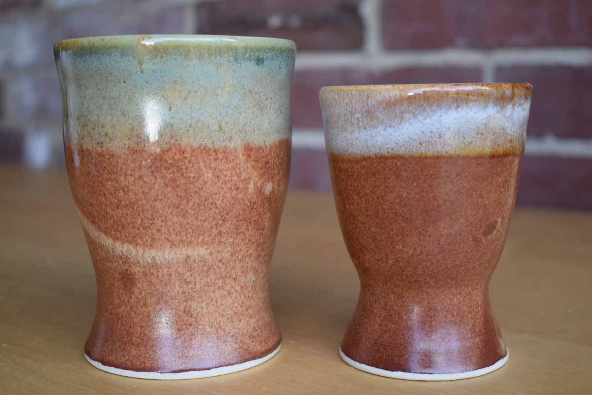 Pair of Ceramic Multi-Use Containers in Earthy Glazes