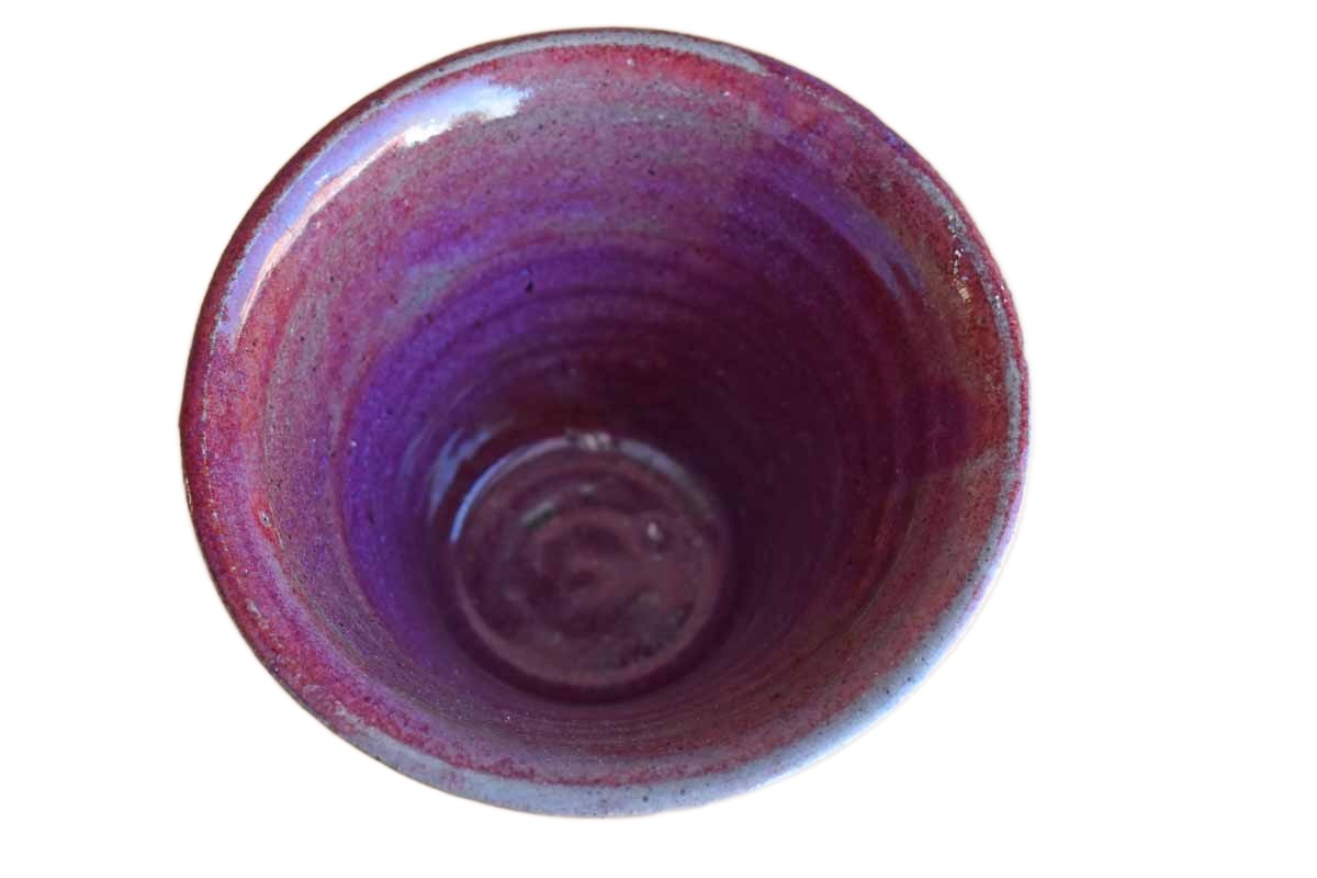 Mauve and Purple Stoneware Cachepot