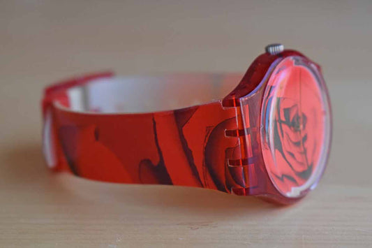 Swatch Watch (Switzerland) Automatic Red Roses Watch 6809/1114 1998