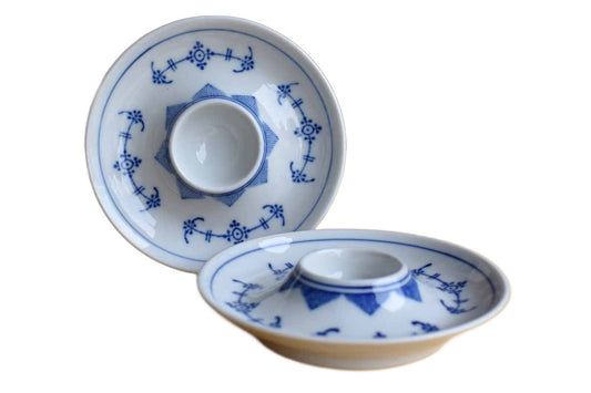 Pair of Blue and White Porcelain "Salt Bowls"
