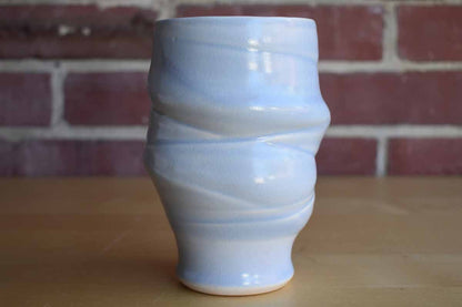 Sculptural Light Blue Ceramic Cup