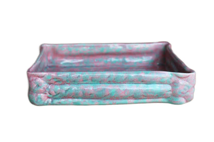 Artistic Pottery (California, USA) Turquoise and Pink Ceramic Vanity Tray