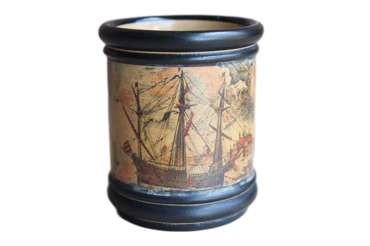 Yaco di Firenze (Italy) Nautical Scenes Ceramic Jar