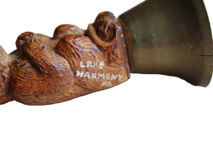 Souvenir Brass Monkey Bell from Lake Harmony Pennsylvania