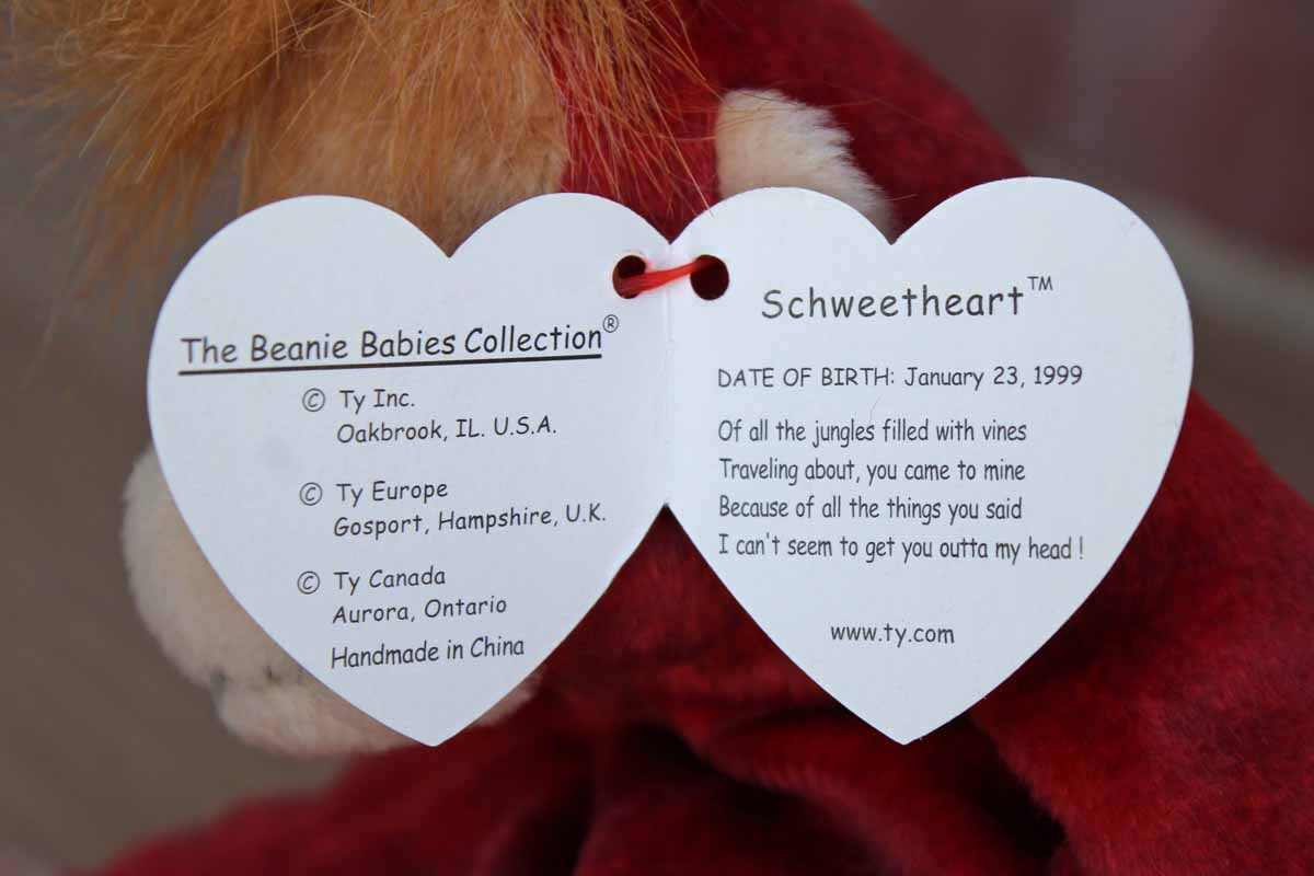 Schweetheart beanie baby shop errors