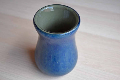 Little Hand Blown Blue Art Glass Vase