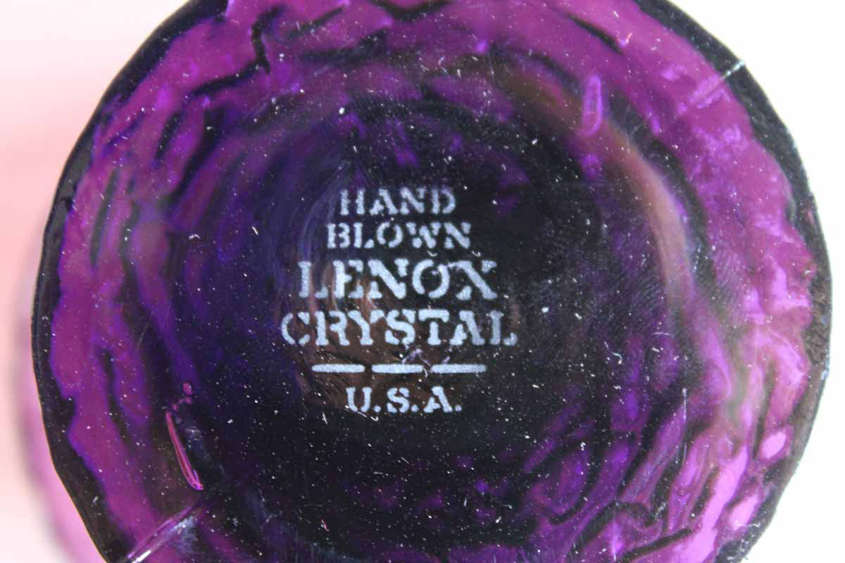 Lenox (USA) Impromptu Lavender Champagne or Sherbet Stemmed Glasses, Set of 7