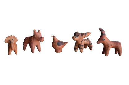 Little Clay Animal Figurines, Set of 5