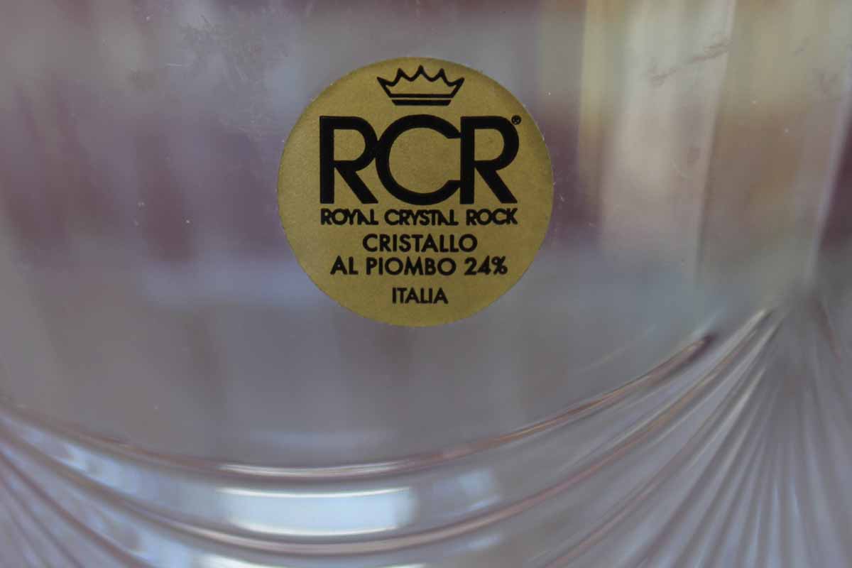 Royal Crystal Rock (Italy) 24% Lead Crystal Bowl with Impressed Swag Detailing