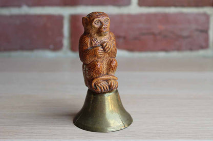 Souvenir Brass Monkey Bell from Lake Harmony Pennsylvania