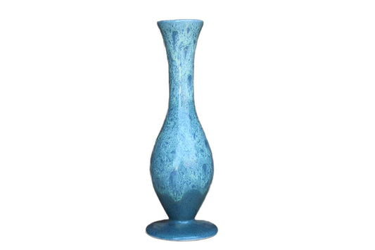 Bermuda Pottery Blue Lava Glazed Ceramic Bud Vase