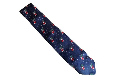 Brooks Brothers (New York, USA) 100% Silk Necktie Decorated with Santa Claus Bearing Gifts