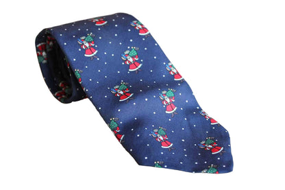 Brooks Brothers (New York, USA) 100% Silk Necktie Decorated with Santa Claus Bearing Gifts