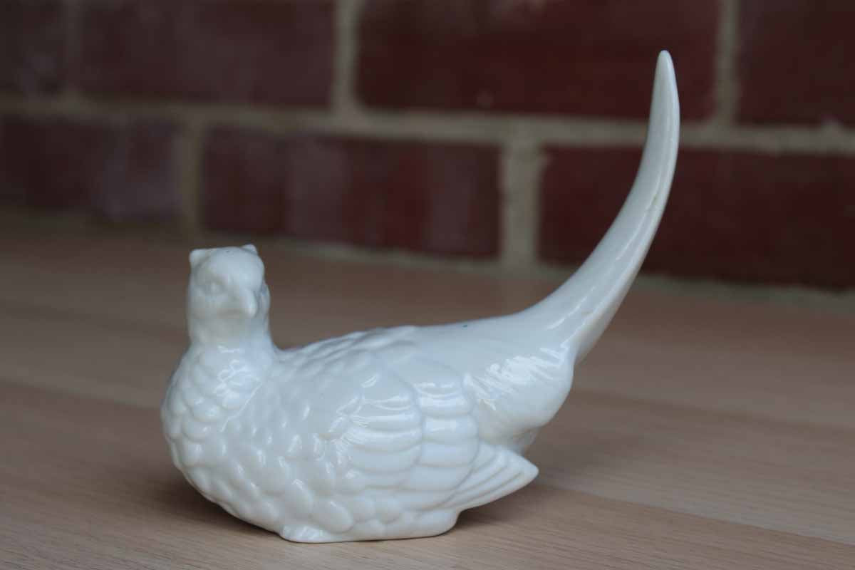 Otagiri (Japan) Glossy White Ceramic Pheasant Figurine