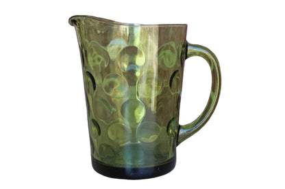 Hazel Atlas Glass Company (West Virginia, USA) Eldorado Green Glass Drink Pitcher