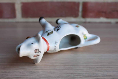 Ceramic Cow Creamer with Sweet Handpainted Images