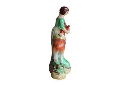 Staffordshire Ware (England) Figurine of a Woman and Her Deer