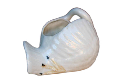 Hand Painted Majolica Style Swan Planter or Trinket Bowl, Made in Japan