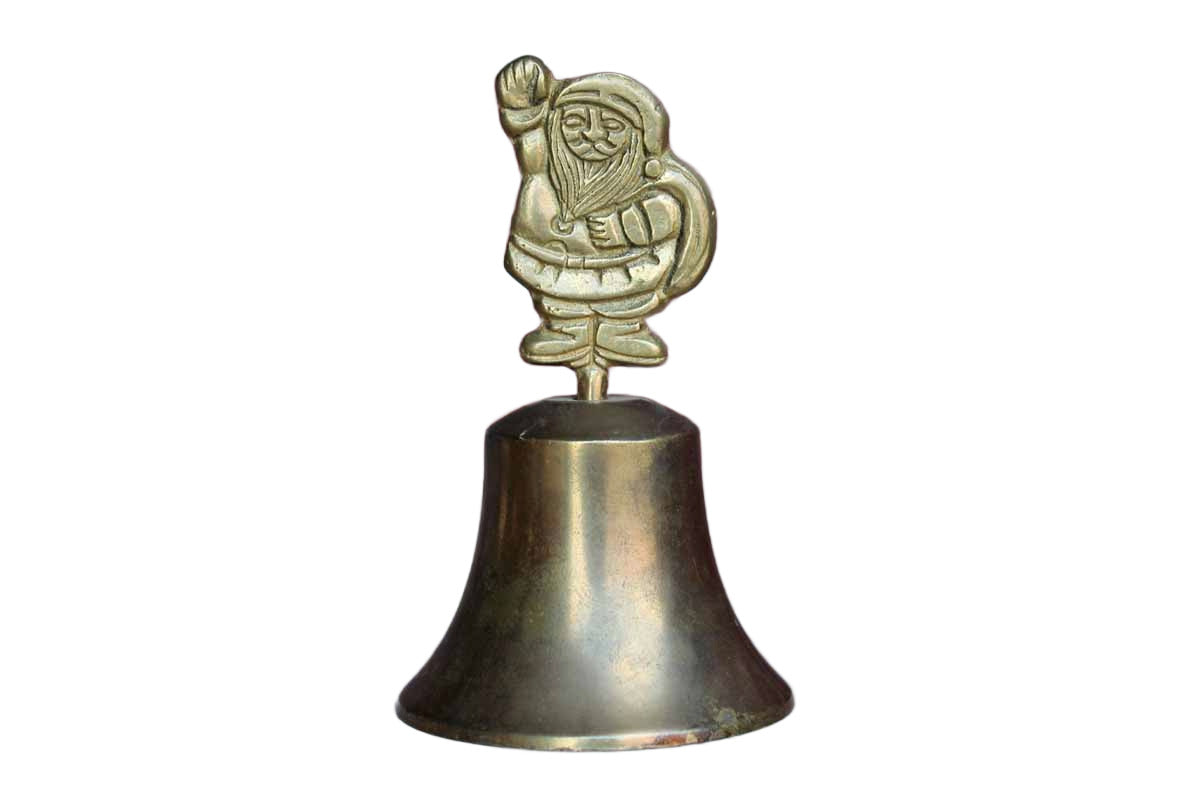 Brass Bell with Santa Finial