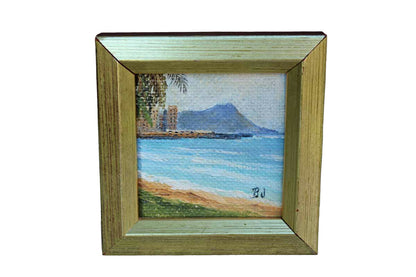 Miniature Oil Painting of "Diamond Head, Oahu"  by Betty Jenke