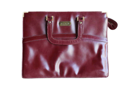 Etienne Aigner (New York, USA) Antic Red Handmade Leather Briefcase