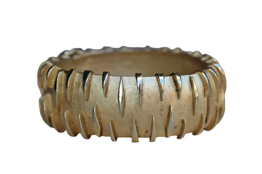 Trifari (USA) Gold Tone Bracelet with Tiger Stripe Design