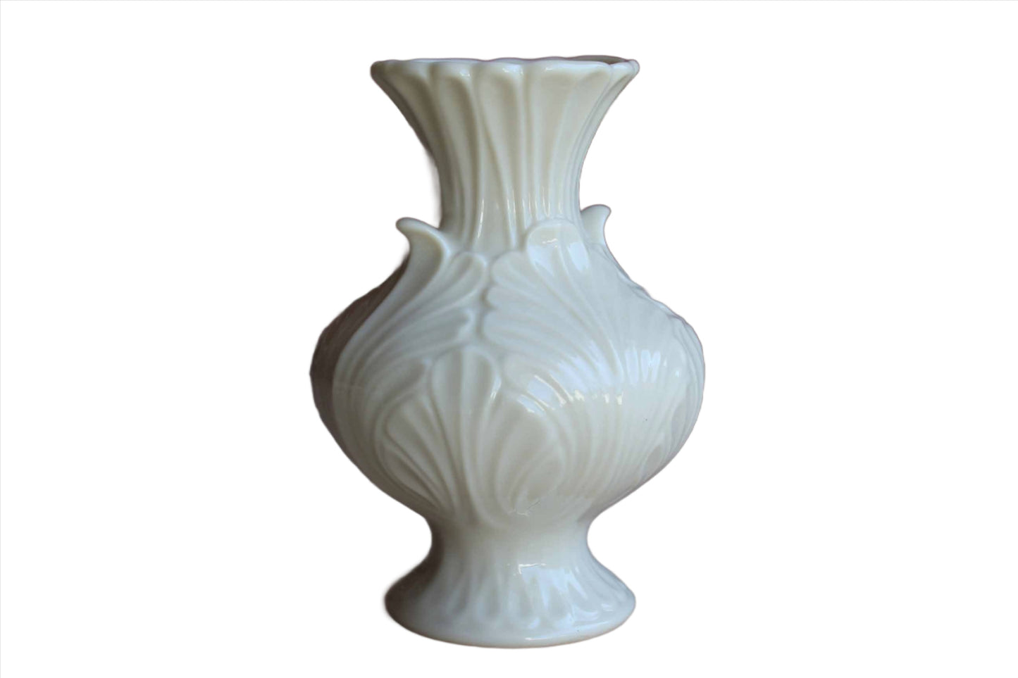 Lenox (USA) Small Porcelain Bud Vase with Embossed Floral Pattern