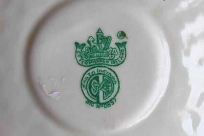 Belleek (Ireland) Porcelain Shamrock Cup with Saucer Set