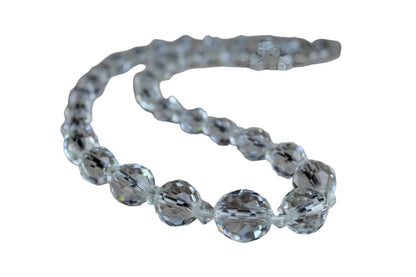 Faceted Crystal Bead Graduated Choker Necklace