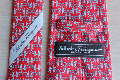 Salvatore Ferragamo (Italy, USA) 100% Silk Necktie Decorated with Monkeys
