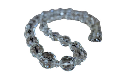 Faceted Crystal Bead Graduated Choker Necklace