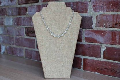 Faceted Crystal Bead Graduated Choker Necklace