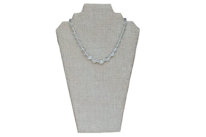Faceted Crystal Bead Graduated Choker Necklace