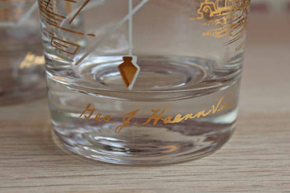 Highball Glasses with House Construction Images