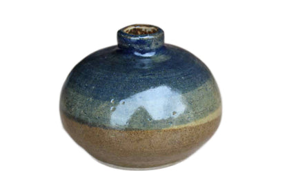 Small Round Studio Pottery Earthenware Bud Vase