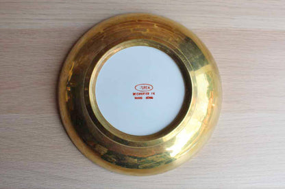 Andrea (Decorated in Hong Kong) Brass Covered Porcelain Bowl