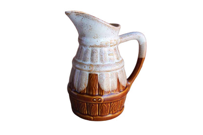 Half Liter Ceramic Glazed Pitcher, Made in France