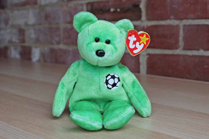 Ty Inc. (Illinois, USA) 1998 Kicks the Green Soccer Bear Beanie Baby