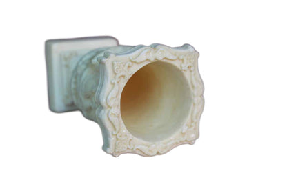 Shallow Pedestal Container with Ornate Carvings of Rome
