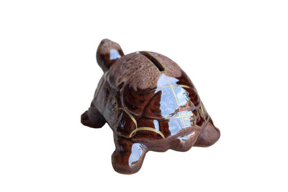 Hand Decorated Turtle Coin Bank, Made in Japan