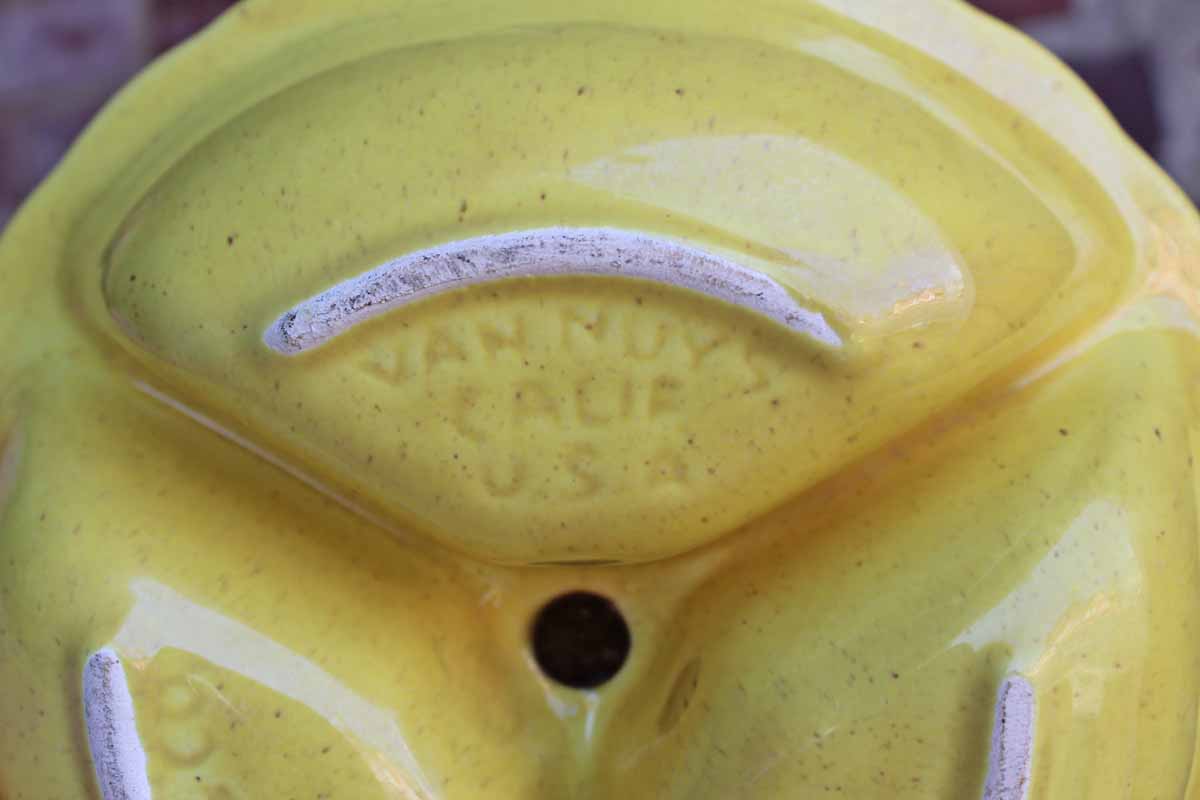 Lane & Company (California, USA) Bright Yellow Ceramic Divided Serving Dish