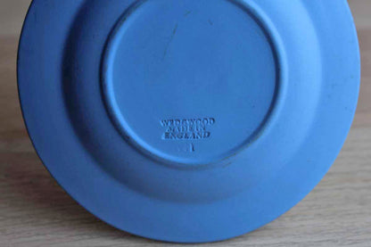 Wedgwood (England) Blue Jasperware 4 1/2" Pin Dish Featuring Profile/Bust of President John F. Kennedy Surrounded by Leaves and Acorns